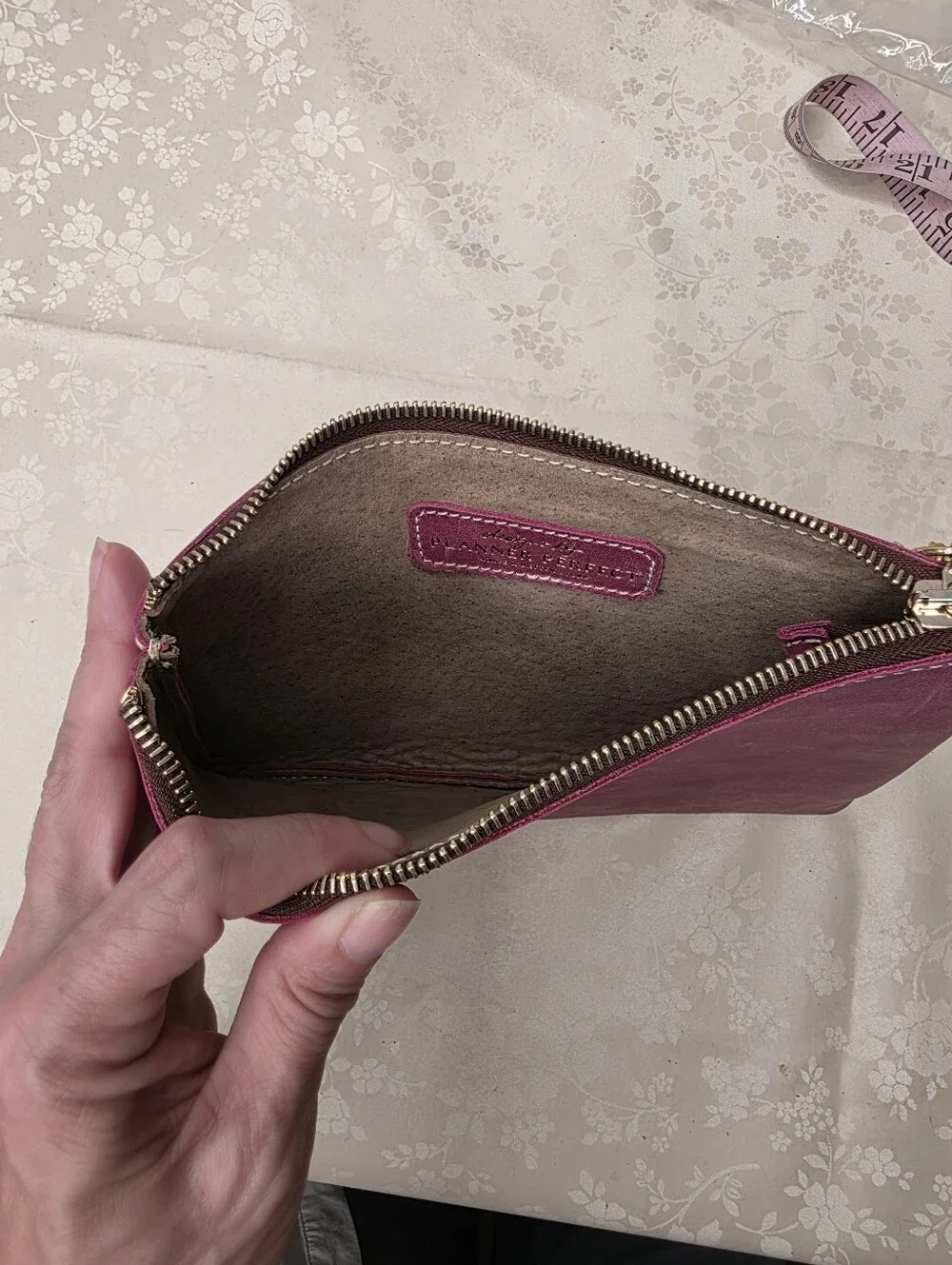 Planner Perfect Leather Everyday Bag Clutch Makeup Pouch Amelia